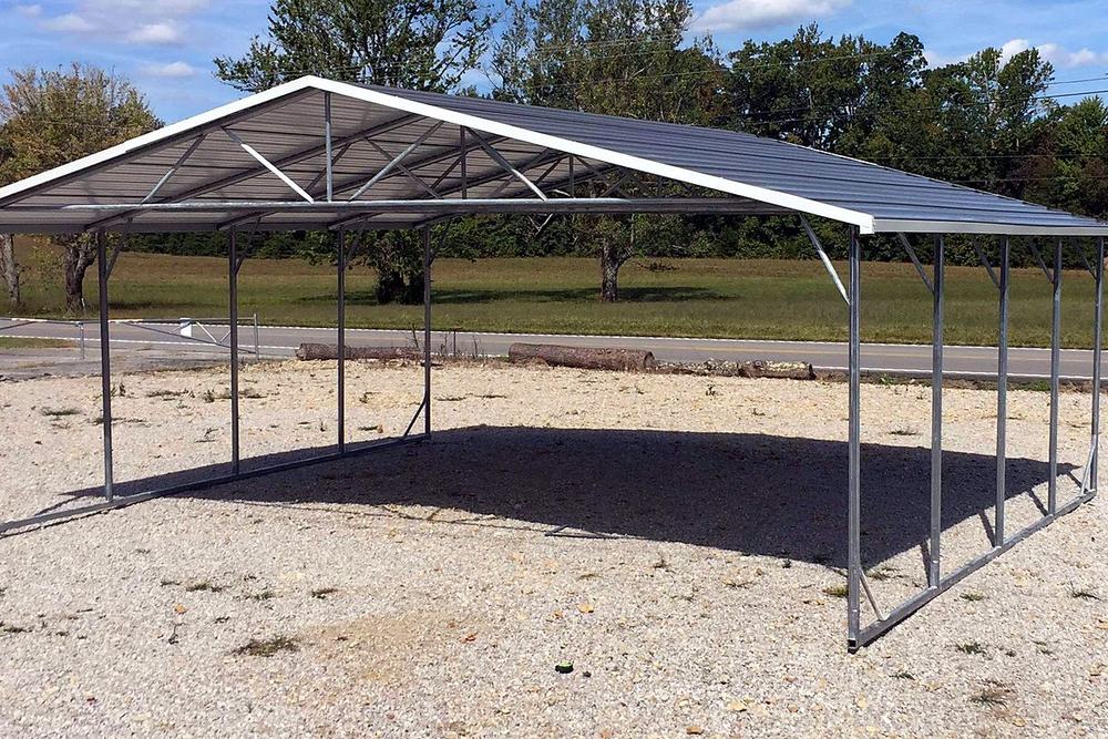 Tall steel RV cover